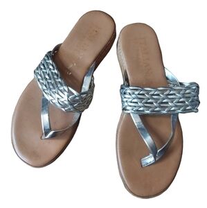 6.5 Italian Shoemaker gold sandals